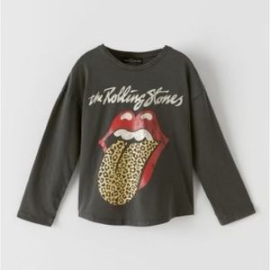 The Rolling Stones long sleeved Zara top (size 9 girls)